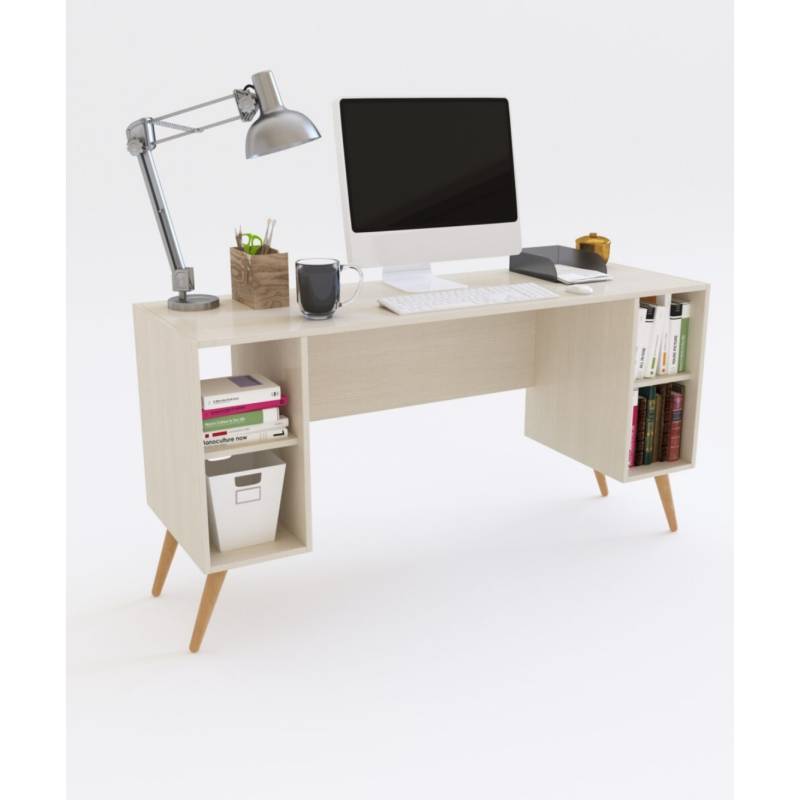 Delos Escritorio Escandinavo C/Estantes Dl891Fc
