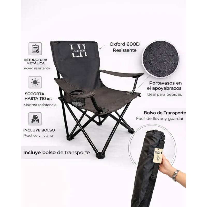 Luxury Home Sillon Director Negra Lh-109