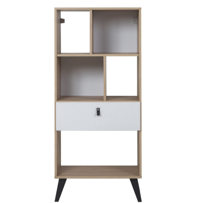 Ricchezze Leggero Biblioteca 5 Espacios 1 Cajon Roble Kendal Natural/Bco Texturado