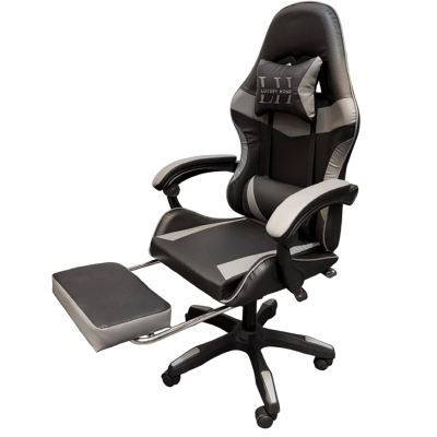 Luxury Home Silla Gamer Lh-806 C/Reposa Pies - Negro/Gris