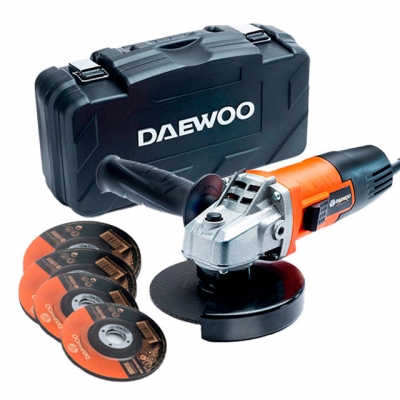 Daewoo Amoladora Angular Daag115-75b 750w C/maletin+4 Discos