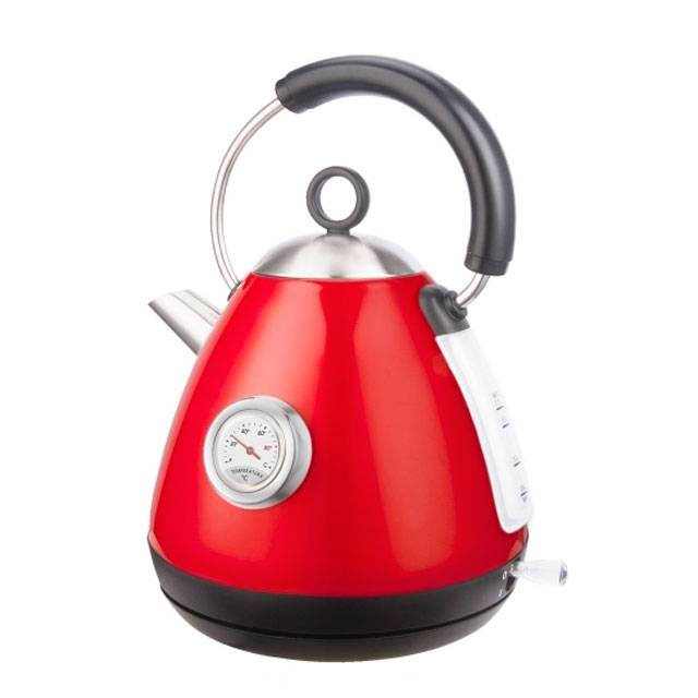 Peabody Pava Electrica 1.7Lts C/Termometro Roja Vintage Pe-Kv8215R